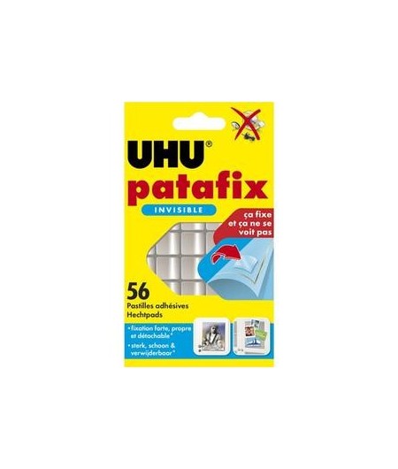 UHU Pastilles adhésives patafix, détachable, transparent, 48815