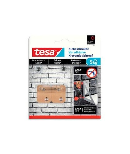 Tesa Vis adhésives, Pour brique, Rectangulaire, 5kg, boîte de 2, 77905-00000-00