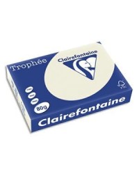 Clairefontaine Papier A4, 80g, TROPHEE, Gris perle, Ramette de 500 feuilles, 1788C