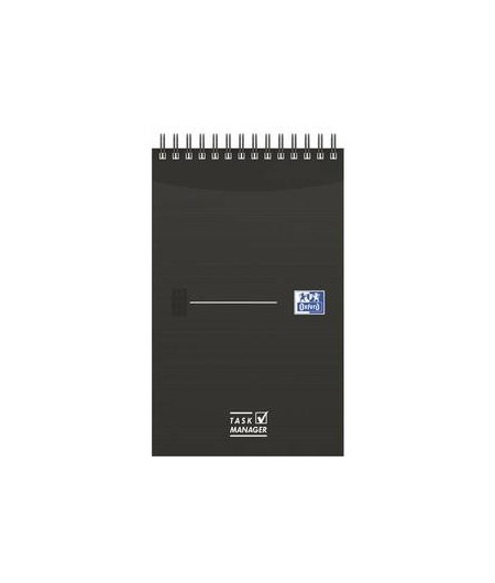 Oxford, Office, Bloc notes, Spirale, 125 x 200 mm, Task Manager, 140 pages, Ligné, 8 mm, 400055727