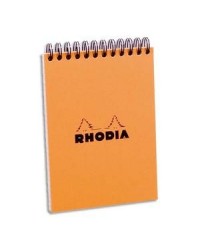 Rhodia, Bloc notes, Spirale, A6, 105 x 158 mm, Quadrillé, 5x5, 160 pages, Petits carreaux, 13500C