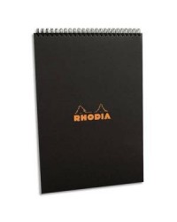 Rhodia, Bloc notes, Spirale, 18, A4, 210 x 297 mm, Quadrillé, 5x5, 160 pages petits carreaux, 185009C