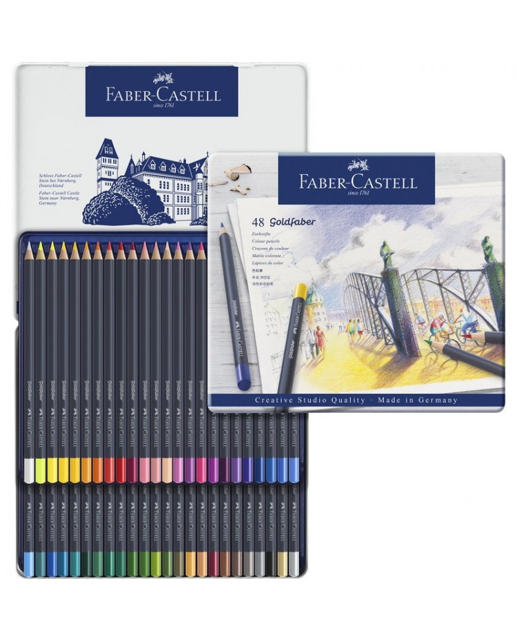 Faber Castell, Crayons de couleur, Goldfaber, étui de 48, 114748