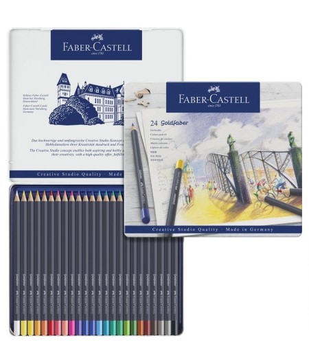 Faber Castell, Crayons de couleur, Goldfaber, étui de 24, 114724