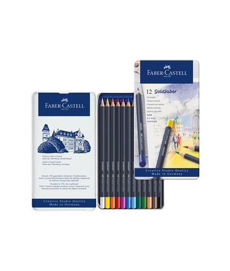 Faber Castell, Crayons de couleur, Goldfaber, étui de 12, 114712