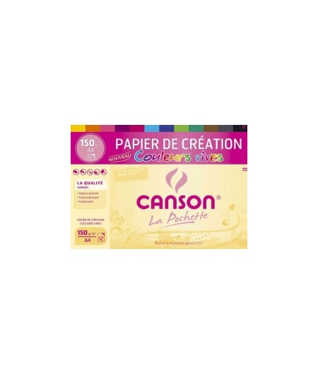 Canson, Papier dessin, Création, 150G, Couleurs vives, C200002756