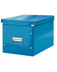 Leitz, Boîte de rangement, Click & Store, WOW, Cube L, Bleu, 6108-00-36