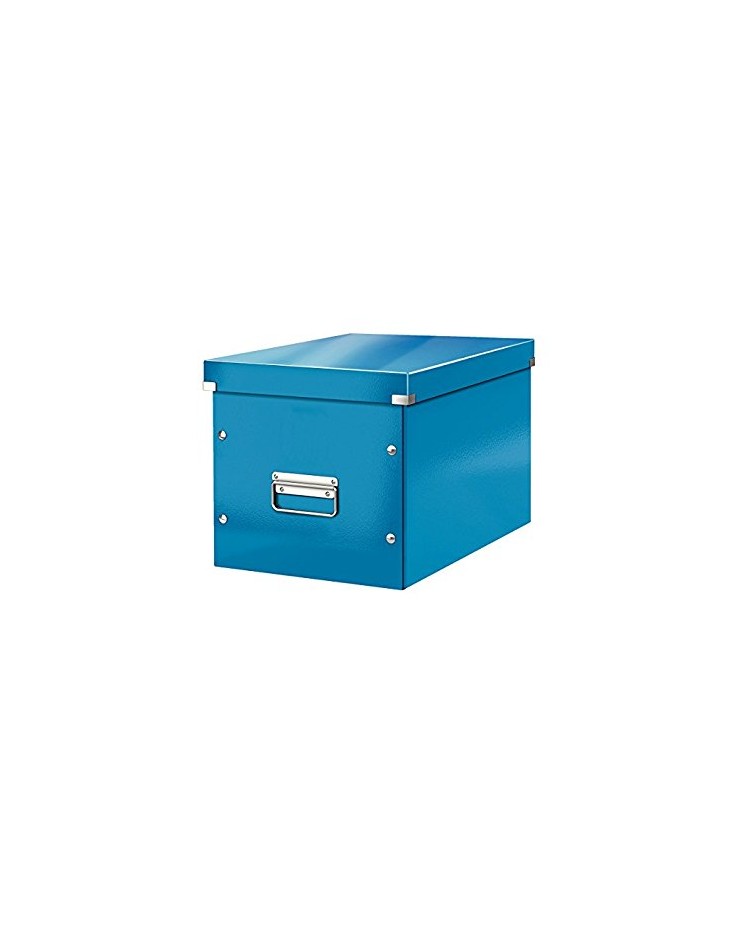 Leitz, Boîte de rangement, Click & Store, WOW, Cube L, Bleu, 6108-00-36