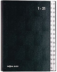 PAGNA Trieur numérique à soufflet, format A4, 1-31, noir, 24321-04