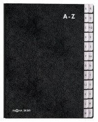 PAGNA Trieur alphabétique, format A4, 24 positions, A - Z, noir, 24246-04