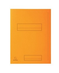 Exacompta Chemises imprimées, 2 rabats, SUPER 250, Orange, Paquet de 50, 335007E