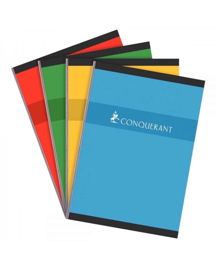 Conquerant, Cahier, A4, 210 x 297 mm, Grands carreaux, Séyès, Brochure, 192 pages, 100101685