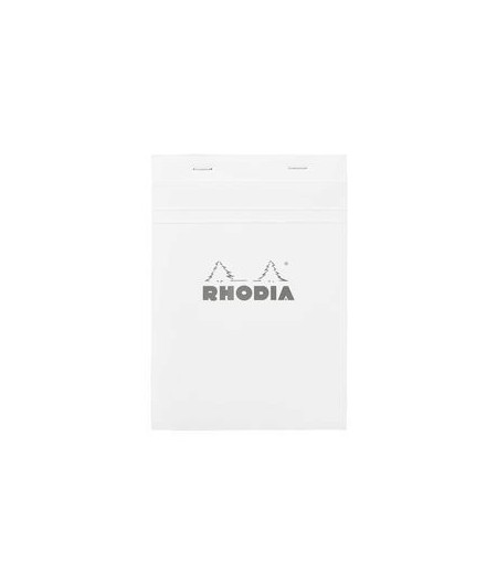 Rhodia, Bloc notes, 16, 148 x 210 mm, Quadrillé, 5x5, Petits carreaux, Blanc, 16201C