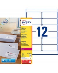 Avery Etiquettes d'adresses, 99.1 x 42.3 mm, Laser, Paquet de 1200, L7177-100