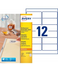 Avery Etiquettes enlevables, 99 x 42 mm, Paquet de 360, L4743REV-25