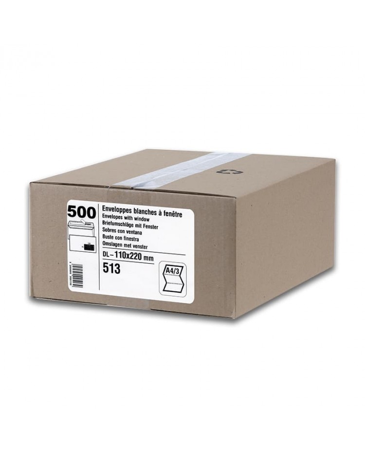 Enveloppes précasées 110 x 220 GPV - blanches - 90 g - auto-adhésive - bloc  de 50 pas cher