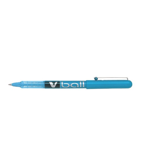 PILOT Stylo roller V Ball VB 5, pointe métal, bleu clair, 134692