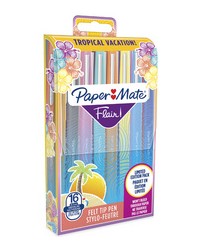 PaperMate, Feutre fin, FLAIR, Tropical Vacation, étui de 16, 1951030
