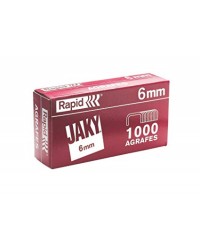 Rapid, Agrafes, JAKY6, 6 mm, Cuivré, Boîte de 1 000, 11720002