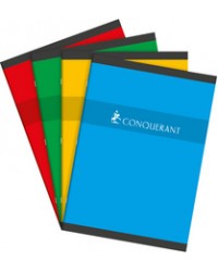 Conquerant, Cahier, A4, 210 x 297 mm, Grands carreaux, Séyès, 96 pages, 100102934