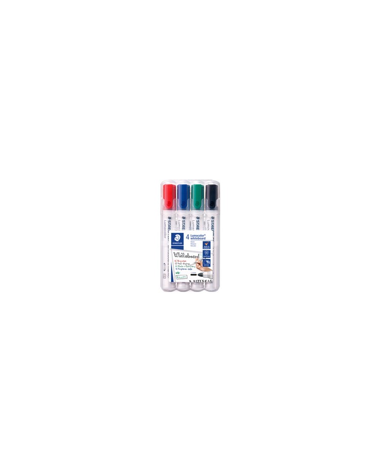 Staedtler 351 WP6 Lumocolor 351 Marqueur tableau blanc rouge, bleu