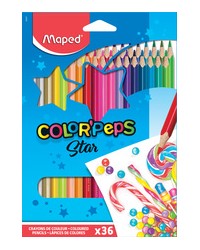 Maped, Crayons de couleur, Color'Peps, Star, étui de 36, 832017