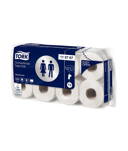 TORK Papier toilette, 2 plis, blanc, Advanced, 8 rouleaux de 250 Feuilles, 110767