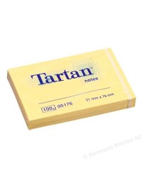 Tartan, Notes, Adhésives, Repositionnables, Jaune, 51 x 76 mm, jaune, 28055