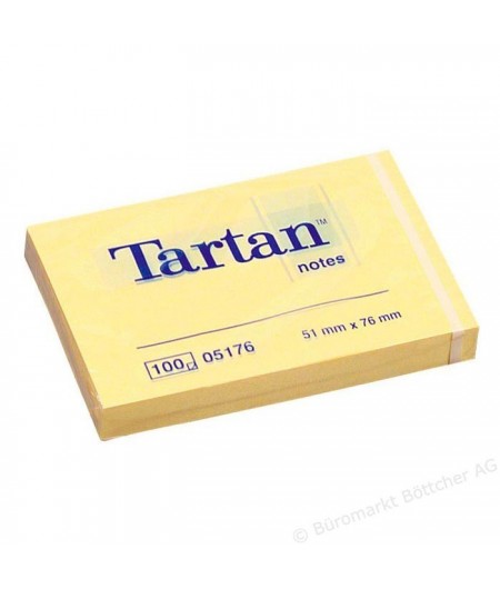 Tartan, Notes, Adhésives, Repositionnables, Jaune, 51 x 76 mm, jaune, 28055