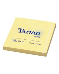 Tartan, Notes, Adhésives, Repositionnables, Jaune, 76 x 76 mm, 23079
