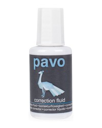 Pavo Correcteur liquide, blanc, Pinceau, 20 ml, 8000890