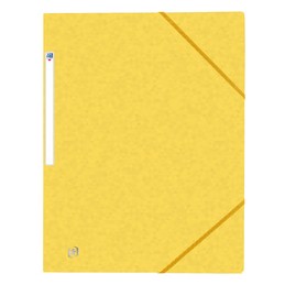 Oxford Chemise à élastiques Top File+, 3 rabats, A4, jaune, 400114330