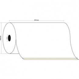 Exacompta Bobine de papier, Télefax, 210x120x25 mm, 70 m, 2 Plis autocopiants, 52122E