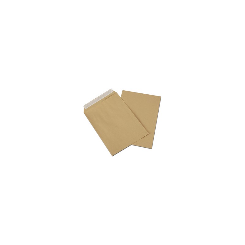 GPV Boîte de 250 enveloppes kraft brun C4 229x324 90 g/m² bande de