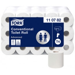 Tork, Papier toilette, 3 plis, Blanc, Advanced, Paquet de 30 rouleaux, 110782