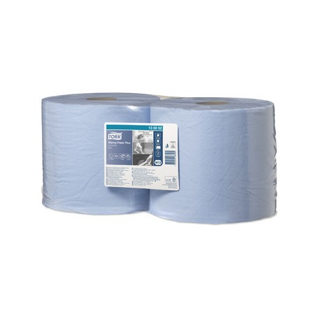 Tork, Rouleau, Papier d'essuyage, 255 m, Multi-usages, 2 plis, Bleu, 130052