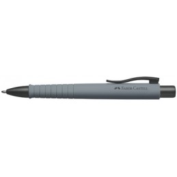 Faber-Castell, Stylo à bille, Rétractable, POLY BALL XB, Stone grey, 241188