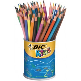Bic Kids, Crayons de couleur, Evolution ECOlutions, Pot de 60, 8412291