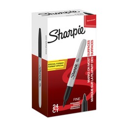 Sharpie, Marqueur permanent, FINE, Value pack, Noir, 2077128