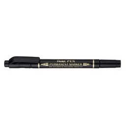 Pentel, Marqueur permanent, Pen, Double pointe, Noir, N75W-AE