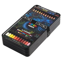 Posca, Crayons de couleur, PENCIL, KPE200, étui métal de 36, KPE-200 36 001