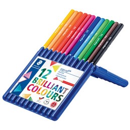 Staedtler, Crayons de couleur, Ergosoft , Triangulaire, étui de 12, 157 SB12