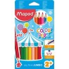 Maped, Crayons de couleur, Color'Peps, Jumbo, étui de 12, 834010FC