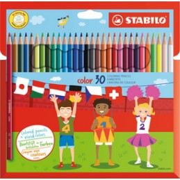 Stabilo, Crayons de couleur, Color, Hexagonal, étui en carton de 30, 1930/77-01