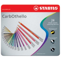 Stabilo, Crayons pastel, CarbOthello, étui métal de 24, 1424-6