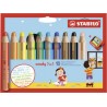 Stabilo, Crayons multi-talents, Woody 3 en 1, étui de 10, 880/10-2