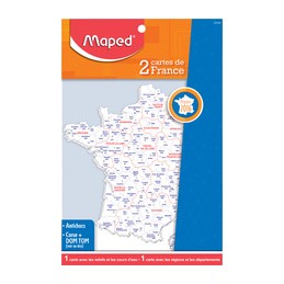 Maped, Gabarit, Carte de France, 2 pièces, 255400