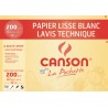 Canson, Papier dessin, Technique, A3, 200G, Blanc, Lisse, C200037112
