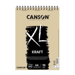 Canson, Bloc, Papier dessin, Kraft, A4, 90G, XL, 60 Feuilles, C400039141