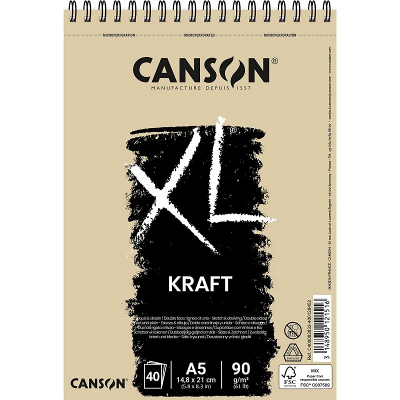 CANSON Carnets de notes 100 pages 120g A5 - Couverture en